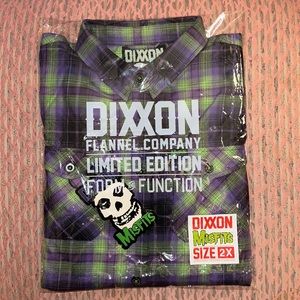 Dixxon Ladies 2X “Misfits” ~ 💚 Lime Green & Purple 💜 NWT!